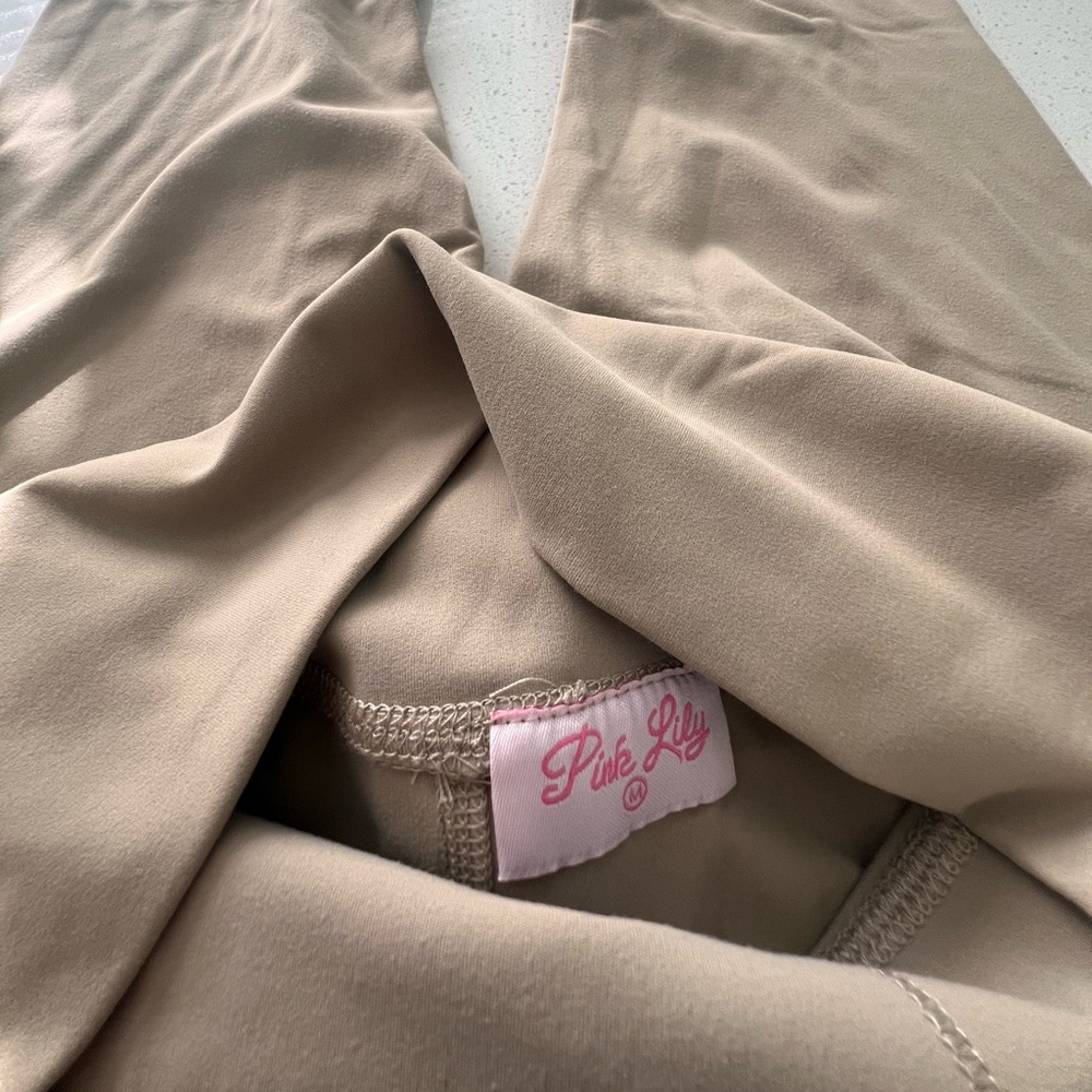 Pink Lily Beige Trousers
